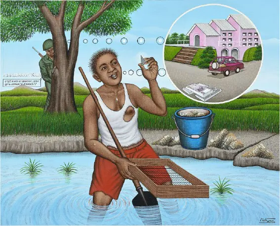 Chéri SAMBA, A chacun son tour - 2010 Vendu 27 950 € frais inclus (est : 15 000 - 25 000 €)