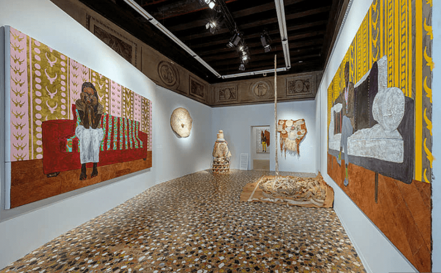 Pavillon de l'Ouganda. Radiance : Ils rêvent dans le temps © Photo : Andrea Avezzù. Avec l'aimable autorisation de La Biennale de Venise