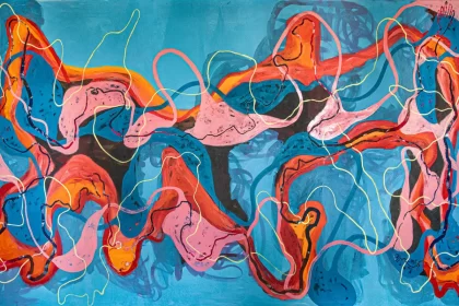 Amanda Shingirai Mushate Muridzi (The owner), 2022 oil on canvas 82⅝ x 137⅝ in. 210 x 349.5 cm. AM0094