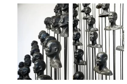 Carine Mansan - Sculpture en bronze, fer forgé, sable