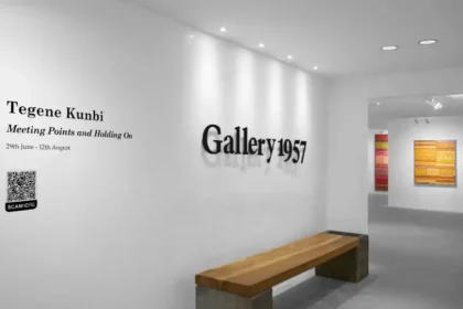 Tegene Kunbijpg, Meeting Points and Holding On, installation view, 2023. Courtesy of Gallery 1957